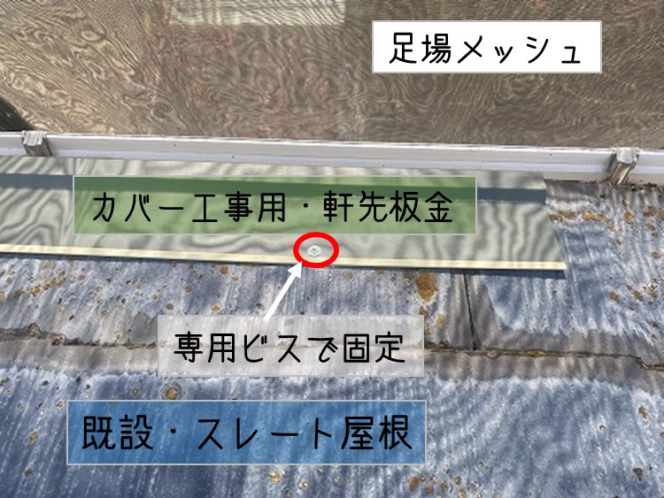 坂町　スレート屋根・カバー工事・軒先板金工事